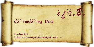 Örmény Bea névjegykártya